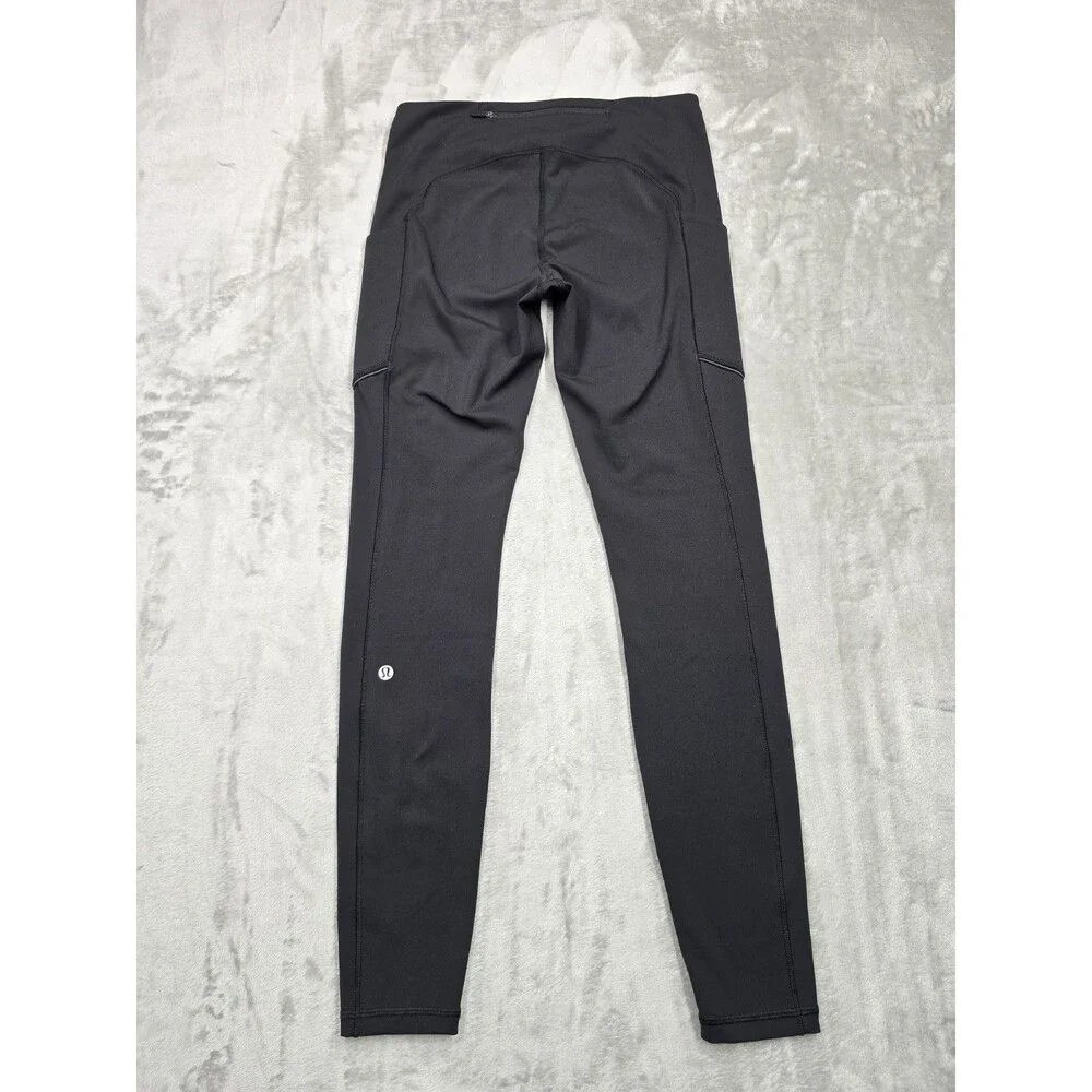 Lululemon Black Leggings Womens Size 6 Pockets Athletic Pants